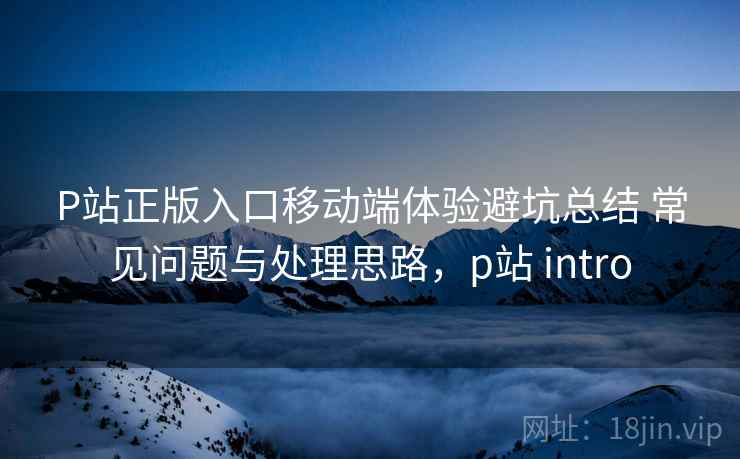 P站正版入口移动端体验避坑总结 常见问题与处理思路，p站 intro