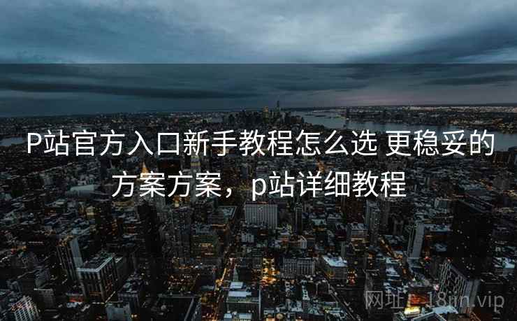 P站官方入口新手教程怎么选 更稳妥的方案方案，p站详细教程