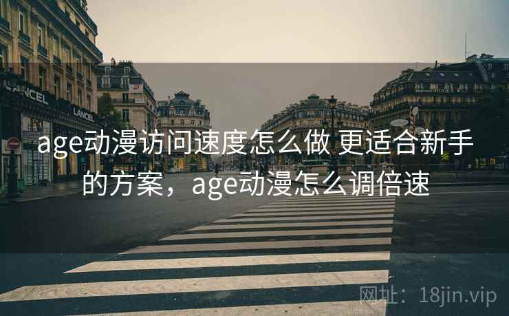 age动漫访问速度怎么做 更适合新手的方案，age动漫怎么调倍速