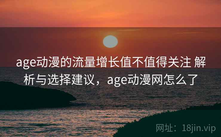 age动漫的流量增长值不值得关注 解析与选择建议，age动漫网怎么了