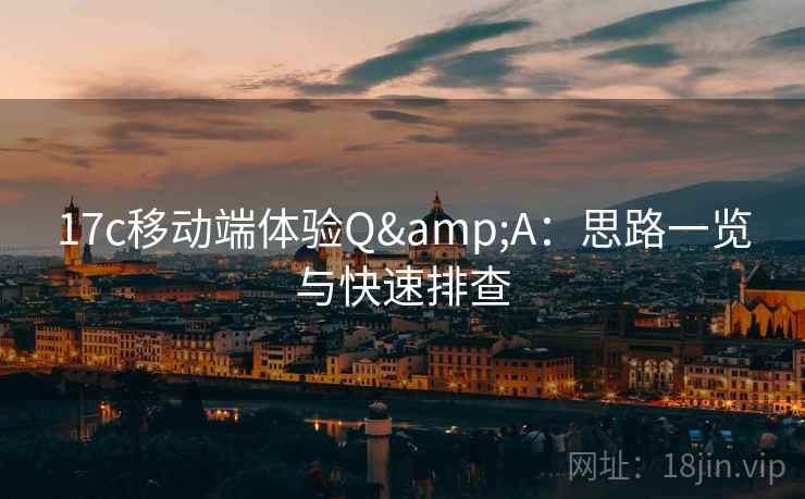 17c移动端体验Q&A：思路一览与快速排查