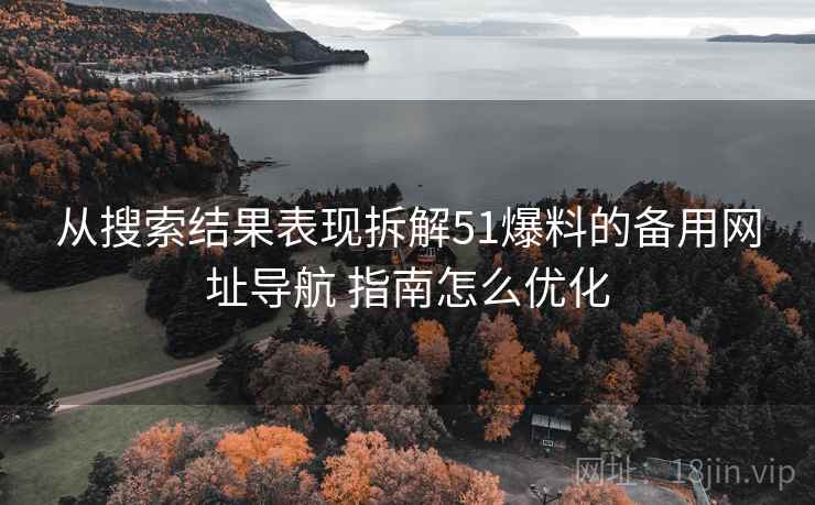 从搜索结果表现拆解51爆料的备用网址导航 指南怎么优化 从搜索结果表现拆解51爆料的备用网址导航 指南怎么优化
