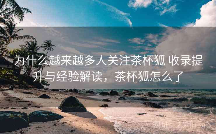 为什么越来越多人关注茶杯狐 收录提升与经验解读，茶杯狐怎么了